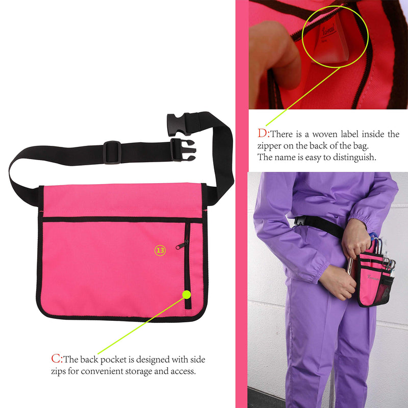 Nurse Storage Bag Multifunctional Nurse Storage Bag, Medical Kit Practical Waist Bag Nurse Pocket Storage Bag (RoseRed) RoseRed - NewNest Australia