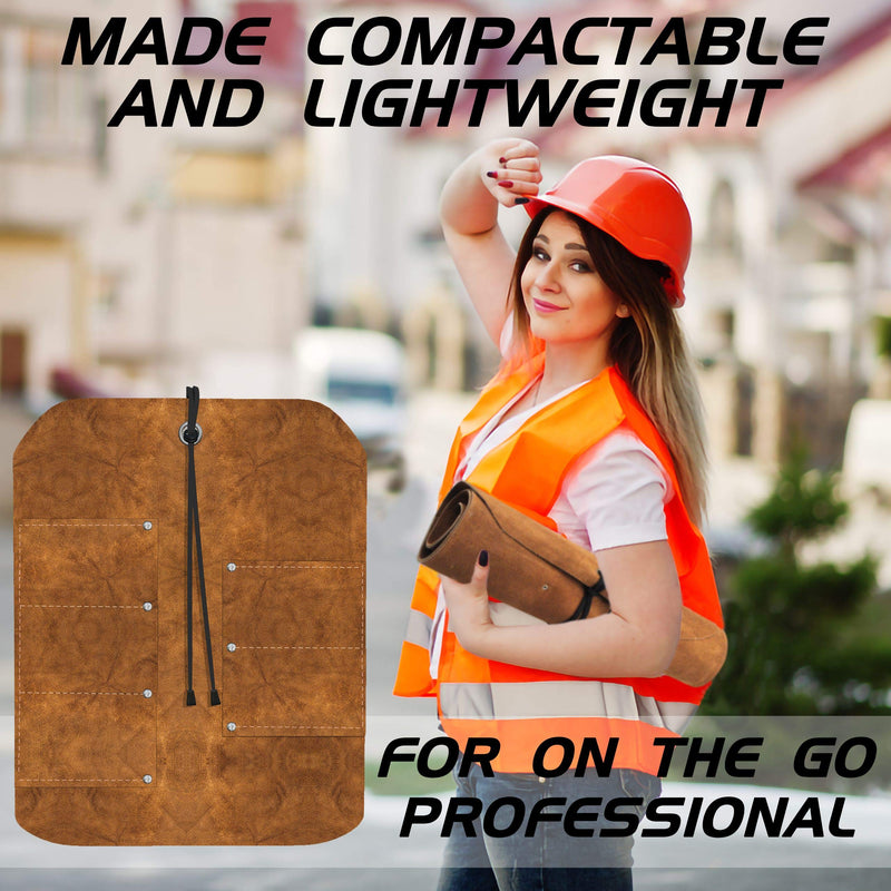 UJ Ramelson Tool Roll Holder, Durable Rollable Roll-up Hanging Pocket Pouch for Chisels, Hammers, Gouges, and More (5 Pocket, Leather) 5 Pocket - NewNest Australia