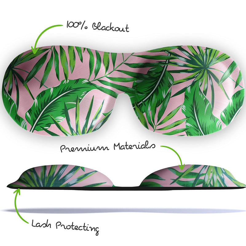 SMUG 100% Blackout Sleep & Eye Mask | Eyelash Extension Friendly | Eye Masks for Sleeping | Sleep Masks for Women & Men | Straps for Dream Comfort & Adjustability | Palm - NewNest Australia