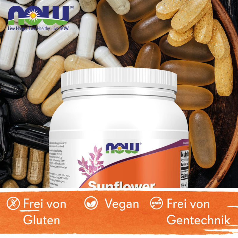 Now Foods, Sunflower Lecithin, Pure Vegan Powder, 454 g, Laboratory Tested, Gluten Free, Soy Free, Vegetarian - NewNest Australia