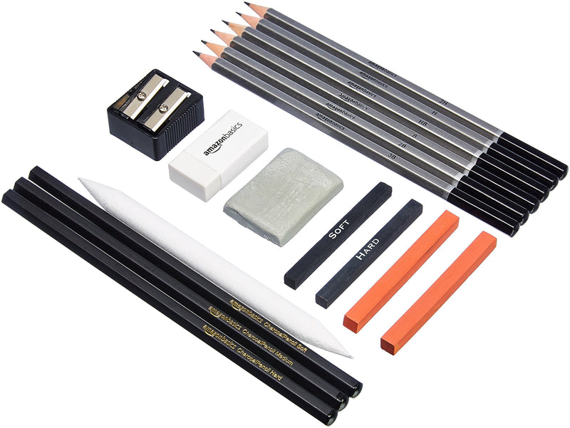 Amazon Basics Sketch and Drawing Art Pencil Kit - 17-Piece Set - NewNest Australia