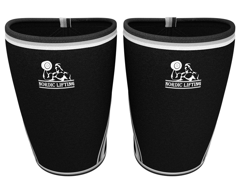 Nordic Lifting Elbow Sleeves (1 Pair) Support & Compression for Weightlifting, Powerlifting, CrossFit & Tennis - Best 5mm Neoprene Sleeve - Both Women & Men 1 Year Warranty Black L - NewNest Australia
