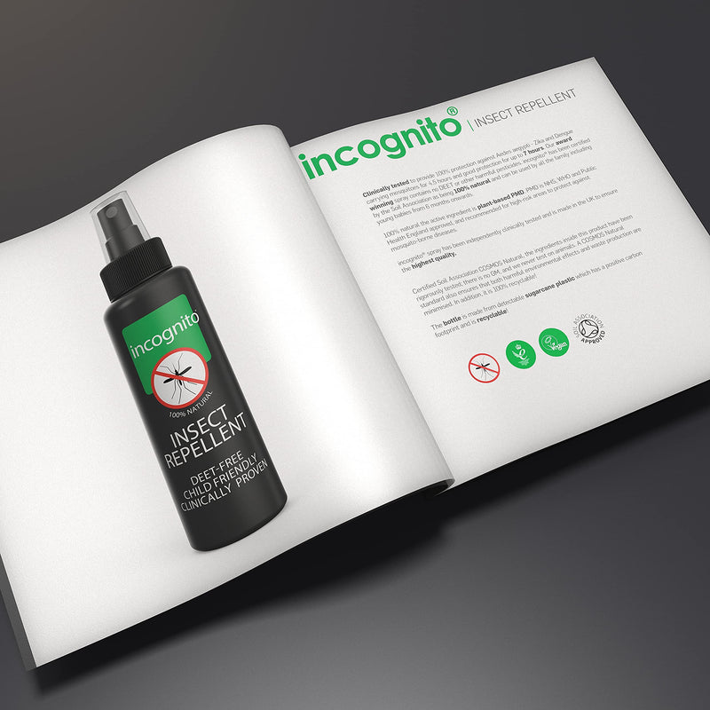 incognito mosquito repellent spray 100 ml | Maximum effect, natural, without DEET | Effectively protects against mosquitoes and other biting insects Mosquito spray, suitable for men, women and children - NewNest Australia