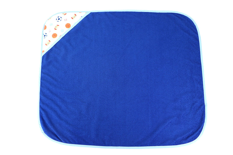 Cudlie Buttons & Stitches Baby Boy 3 Pack Rolled/Carded Hooded Towels in All Star Baby Print (GS71720) 3 Pack hooded towel - NewNest Australia
