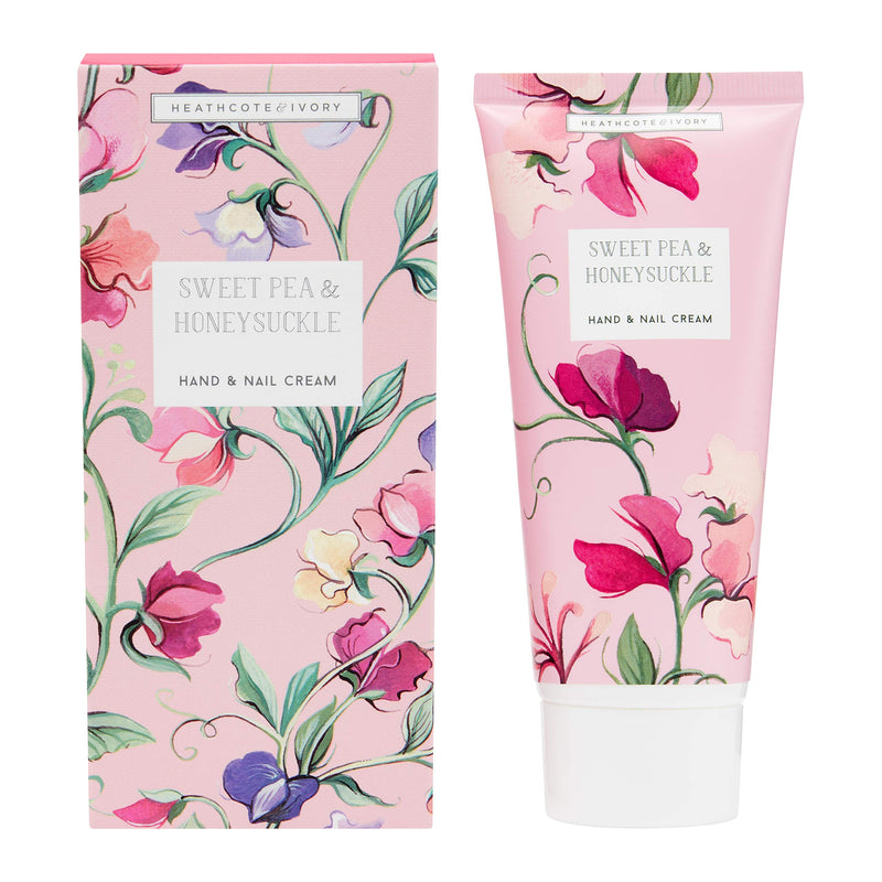 Heathcote & Ivory Sweet Pea & Honeysuckle Hand & Nail Cream, 100Ml New Hand & Nail Cream - NewNest Australia