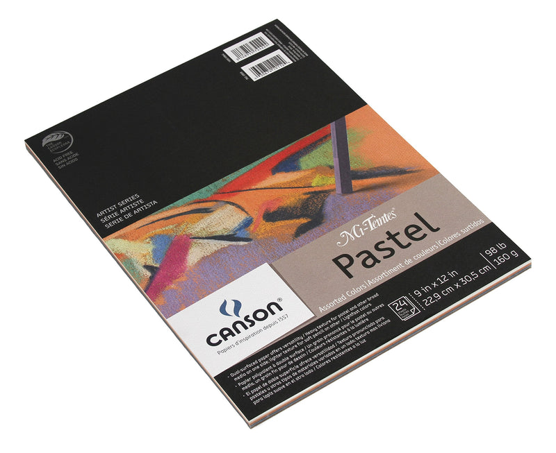 CANSON Mi-Teintes Pastel Pad, Assorted Colors 9"X12" Fold Over (100510864) , White - NewNest Australia