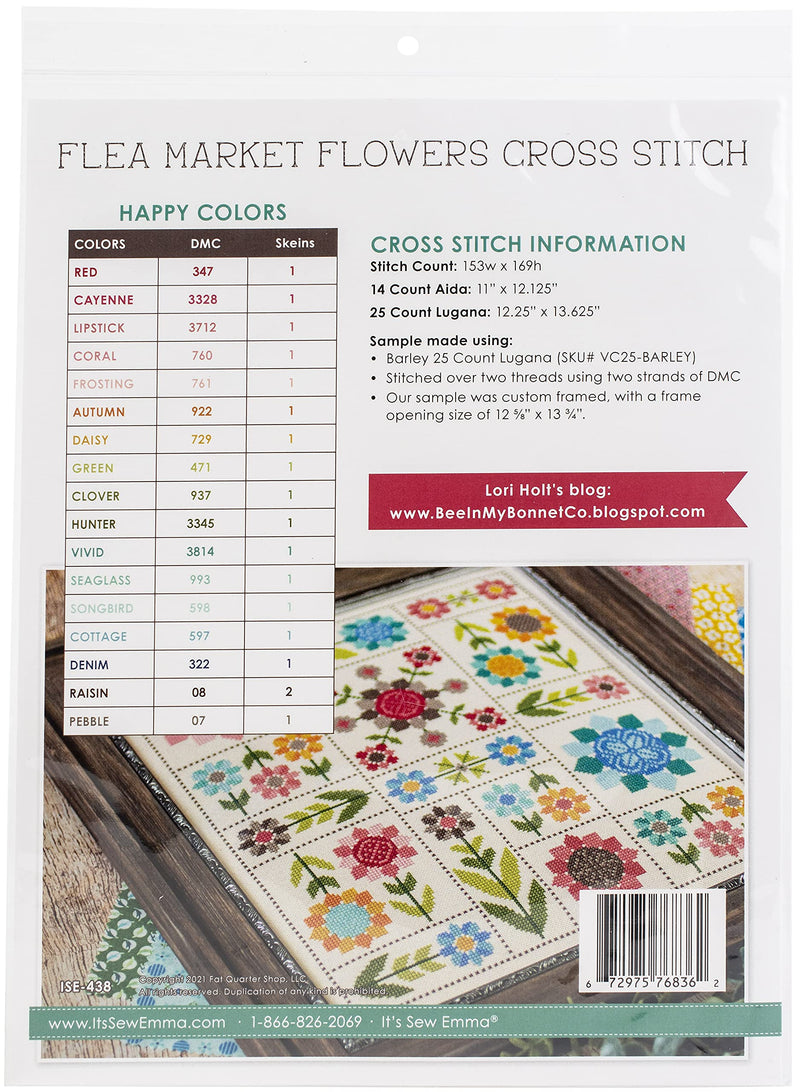 it's sew emma Flea Market Flowers Cross Stitch Pattern - NewNest Australia