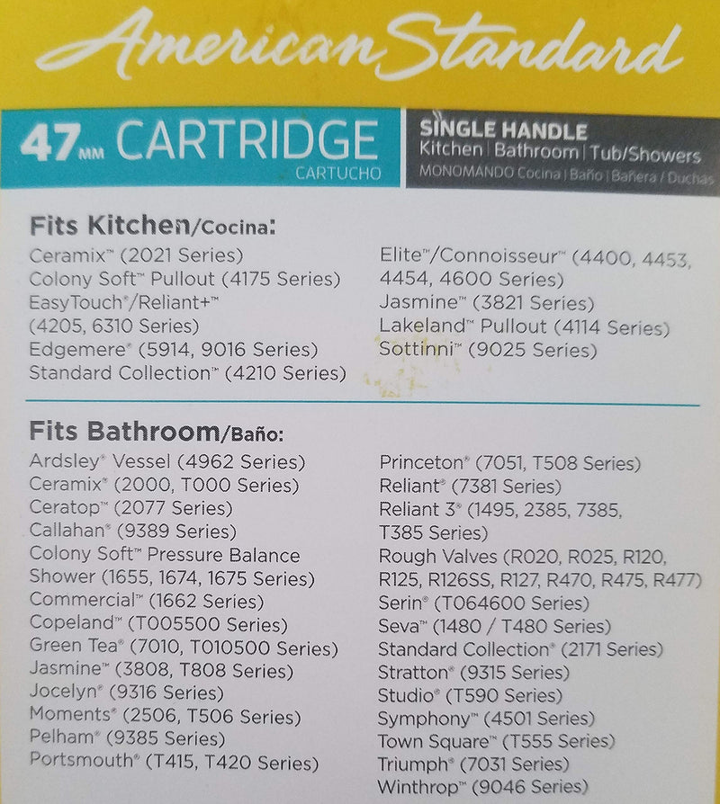 American Standard 023529-0070A/H CARTRIDGE 47 MM W/SEALS -C'MIX/REL+ - NewNest Australia