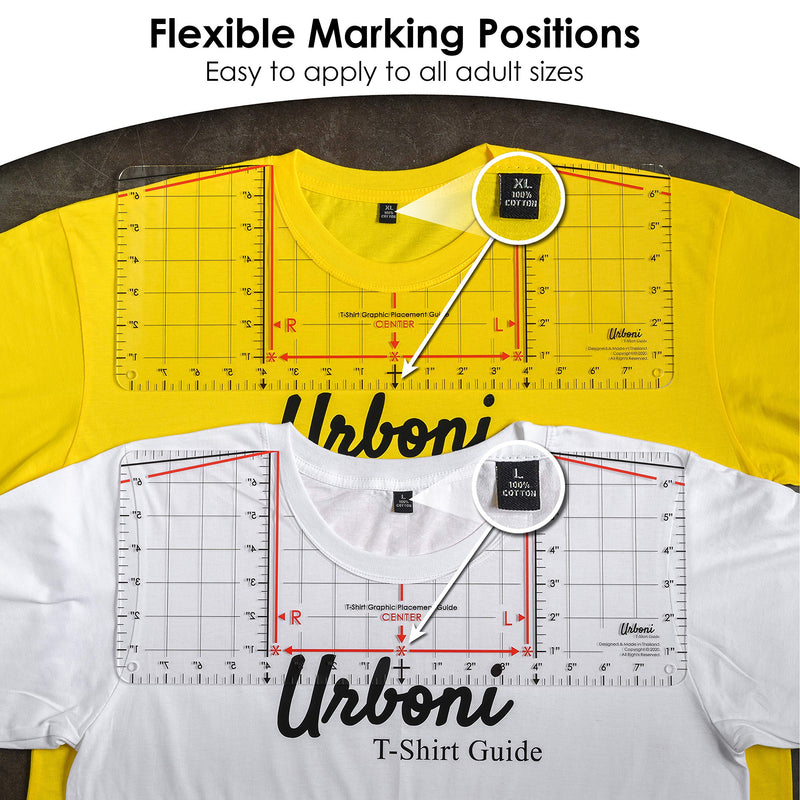 Tshirt Ruler Guide for Vinyl Alignment, T shirt Rulers to Center Designs, T shirt Alignment Tool Vinyl Placement, Tshirt Guide Ruler for Heat Press, Tee Shirt Ruler for Vinyl Alignment and Measurement 1 Pack - NewNest Australia