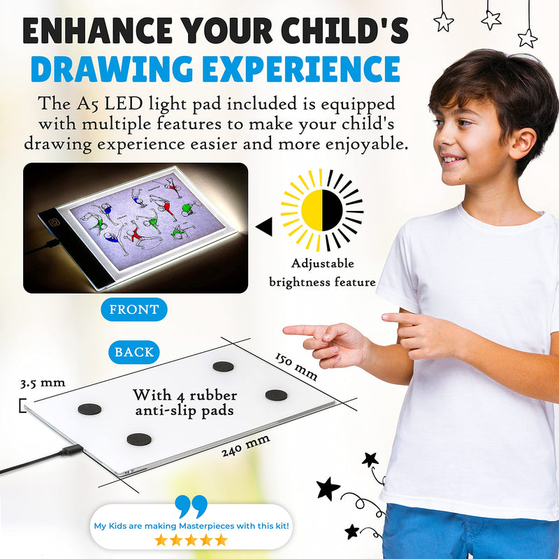 Flip Book Kit - LED Lightbox for Drawing and Tracing & 240 Sheets Animation Paper for Flip Books A5 Flipbook Kit: Led Light Box/Light Tablet for Tracing Flip Book Paper with Screws Flipbook Light Pad - NewNest Australia