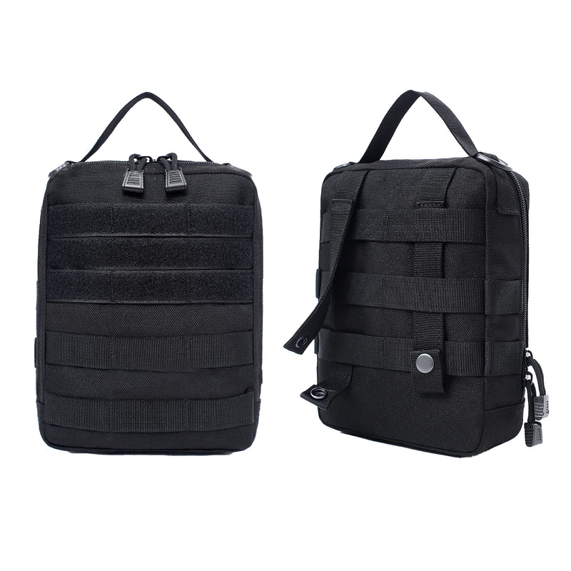Azarxis First Aid Pouch Medical Molle EDC Admin Pouch Tactical Utility Bag IFAK Emergency Survival Gear for Hiking, Camping, Trekking, Climbing, Outdoor Activities #3 Black (17 X 7 X 24 Cm) - NewNest Australia