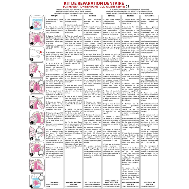 CLICADENT repair set for broken dentures: patented procedure for broken dentures developed by a dentist - NewNest Australia