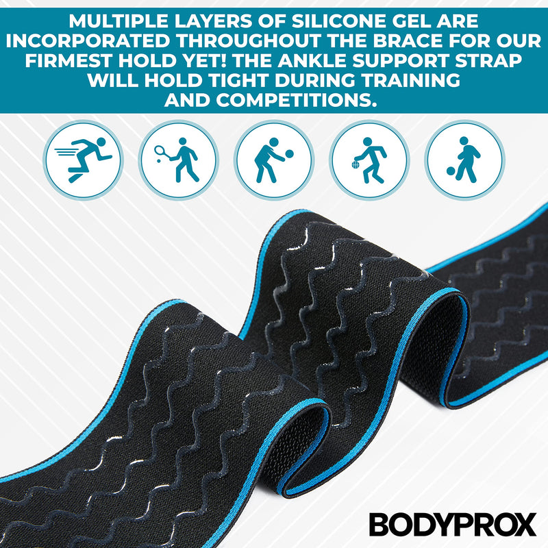 Bodyprox Ankle Support Band, Adjustable Compression Ankle Support for Sports Protection, One Size Perfect Fit for Men and Women (2) 2 - NewNest Australia