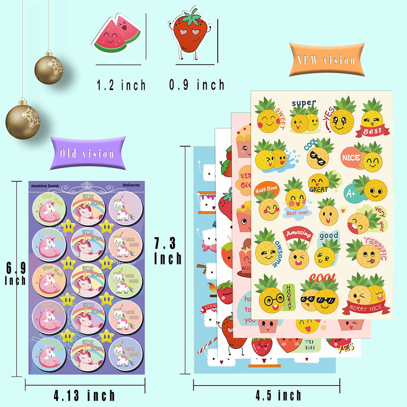 HORIECHALY Scratch and Sniff Stickers, 85 Sheets with 17 Different Scents. More 320 Designs as Rewards, Christmas Gifts, Decorations, Games for Children, Teachers, Parents, etc. Green - NewNest Australia