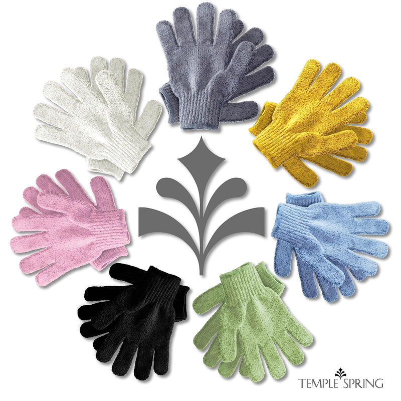 Temple Spring - Exfoliating Glove, Exfoliating Glove Made Of Bamboo, Exfoliating Gloves, Natural Bath Sponge, Sauna Glove, Body Sponge, Natural Ingrown Hair/Dead (Sage Green) - NewNest Australia