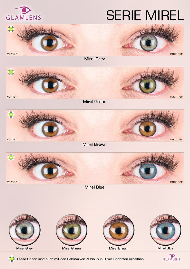 Glamlens Colored Brown Contact Lenses Mirel Brown Strong Opaque Natural Silicone Comfort Lenses - 1 Pair (2 Pieces) Without Power 0.00 Diopters 0.0 Diopters 8.6 Millimeters 14.00 Millimeters 2.0 - NewNest Australia