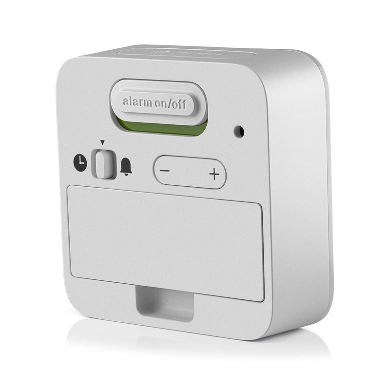 NewNest Australia - Braun Digital Travel Alarm Clock with Snooze, Compact Size, Negative LCD Display, Quick Set,Crescendo Beep Alarm in White, Model BC08W. 