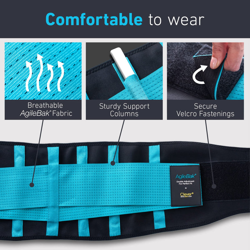 Clever Yellow Back Support Belt for Men and Women - Therapeutic Lower Back Support - The Only Certified Medical-Grade Lumbar Back Support for Back Pain Relief and Injury Prevention - XL XL (Pack of 1) - NewNest Australia
