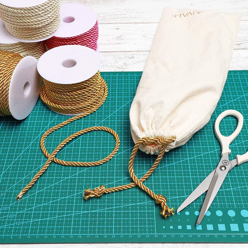 Twisted Gold Cord for Crafts, Sewing, Upholstery (36 Yards, 2 Rolls) - NewNest Australia