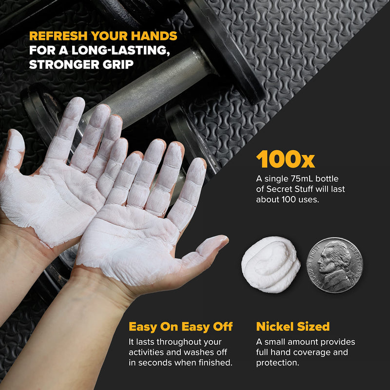 Friction Labs Quick Grip Secret Stuff Liquid Chalk for Athletes - Made in USA - Skin Friendly - Rock Climbing, Weightlifting, Gym, Tennis - Trusted by 100+ Pro Athletes - Best Workout Chalk - 75mL Original - With Alcohol - NewNest Australia