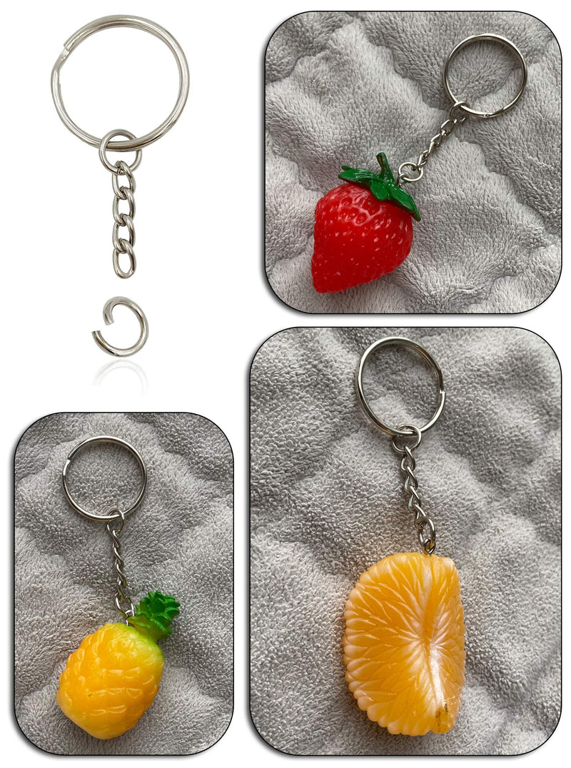Key Ring with Chain and Open Jump Rings 50Pack - NewNest Australia