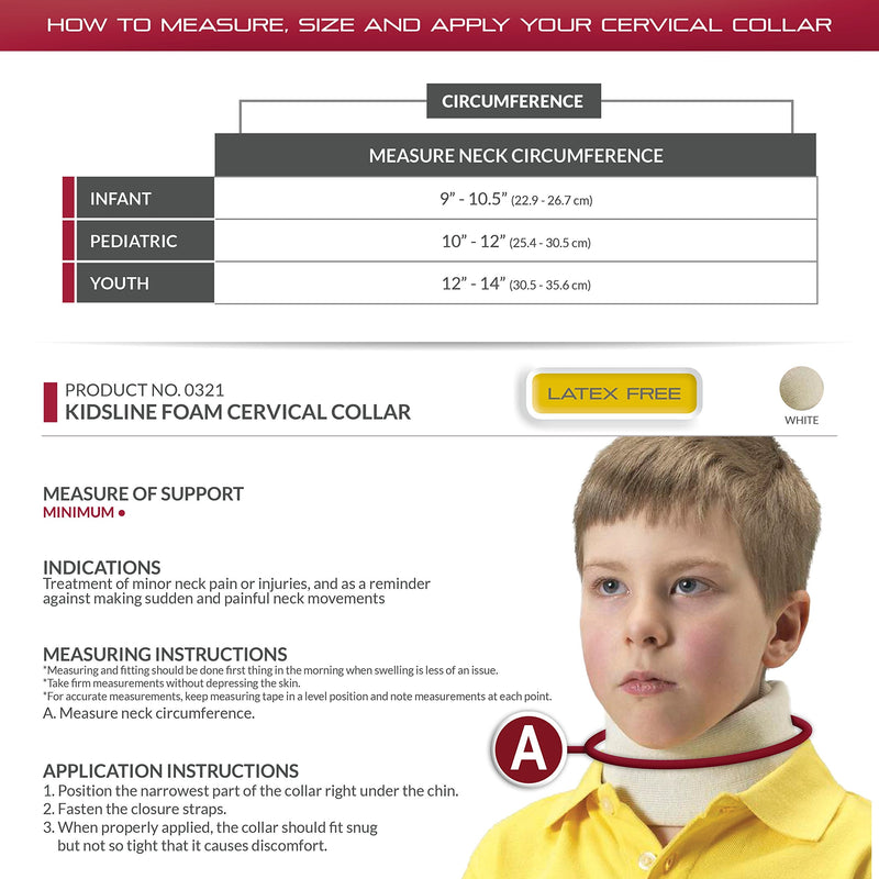 OTC Kidsline Cervical Collar Soft Foam (Pediatric 10 to 12 inches), Pediatric - NewNest Australia
