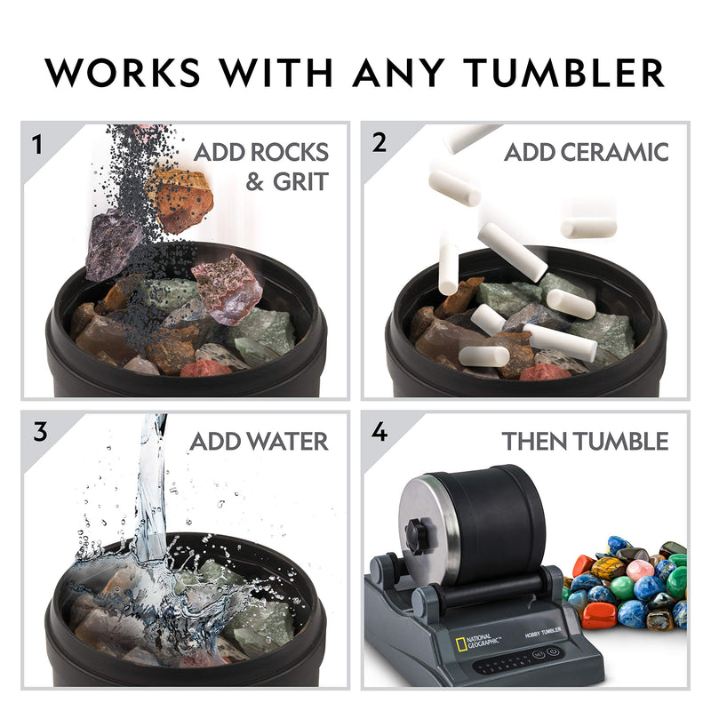 NATIONAL GEOGRAPHIC Rock Tumbler Ceramic Pellets – 1.5 lb Ceramic Media for Rock Polisher, Use with Rock Polishing Grit, Protects Rocks, Improves Tumbling, Reusable, Rock Tumbling Supplies - NewNest Australia