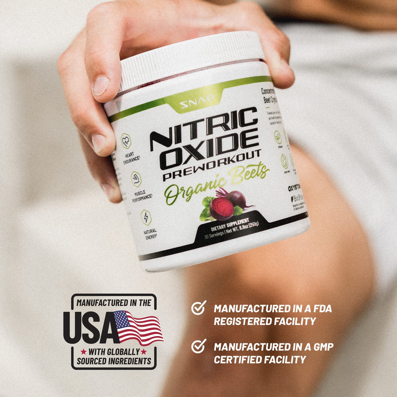 Pre Workout Beet Root Powder - Organic Nitric Oxide Pre Workout Booster, Natural Energy & Blood Flow - Beets Superfood Support Muscle Performance, Heart Health & Endurance, 250g (30 Servings) - NewNest Australia