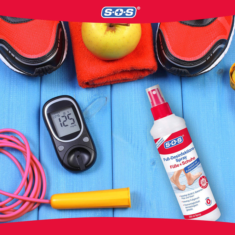 SOS foot disinfectant spray | As a foot spray: protects against athlete's foot | As a shoe spray: eliminates sweat and foot odor 2x250ml foot disinfectant spray 250 ml (pack of 2) - NewNest Australia