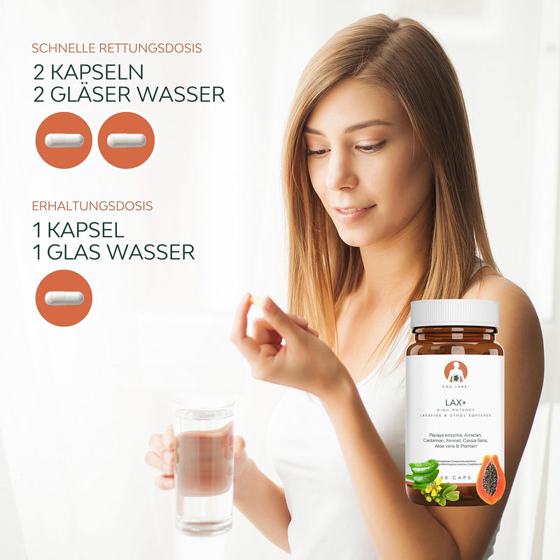 Lax+ 7-In-1 | Laxative For Constipation, Stool Softener, 100% Natural, Laxative Fast Acting Strong, Relieves Constipation | Papaya, Arraklan, Cardamom, Fennel, Sena, Aloe & Plants - NewNest Australia