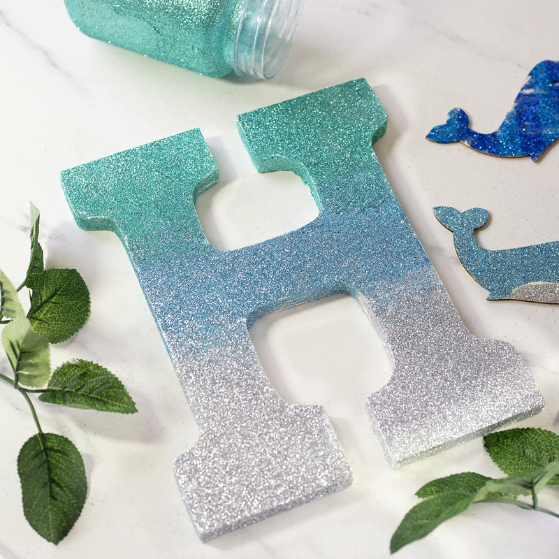 SCS Direct iDIY Ultra Fine Glitter (100g, 3.5 oz Pouch) w Easy-Pour Bag and Funnel - Aquamarine Blue Extra Fine - Perfect for DIY Crafts, School Projects, Decorations, Resin Aguamarine Blue - NewNest Australia