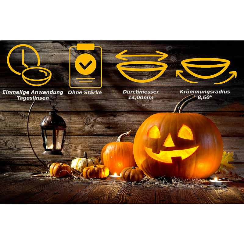 Designlenses, Colored Day Lenses Contact Lenses Red Without Prescription For Halloween Costume As Vampire, Carnival, Devil & Cosplay - 2 Pieces (1 Pair) Red Eye Lenses Colored Lenses - NewNest Australia
