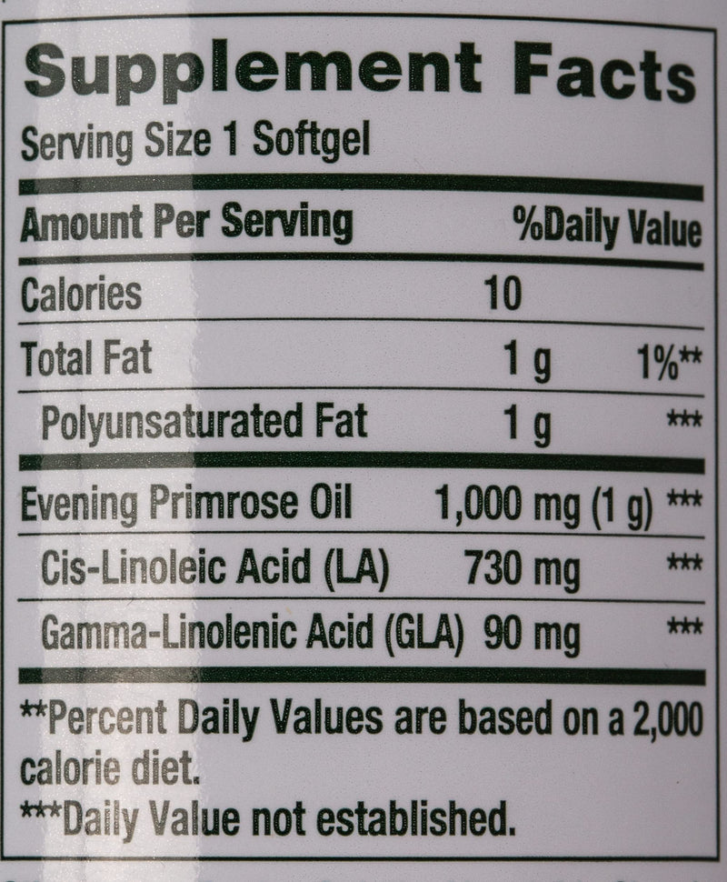 Nature's Bounty Primrose Oil Pills, 1000mg 60Ct - NewNest Australia