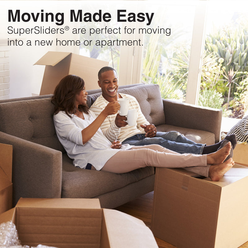 SuperSliders 4713995K Reusable Felt Furniture Movers for Hardwood Floors- Quickly and Easily Move Any Item, 5" Round (4 Pieces) - NewNest Australia
