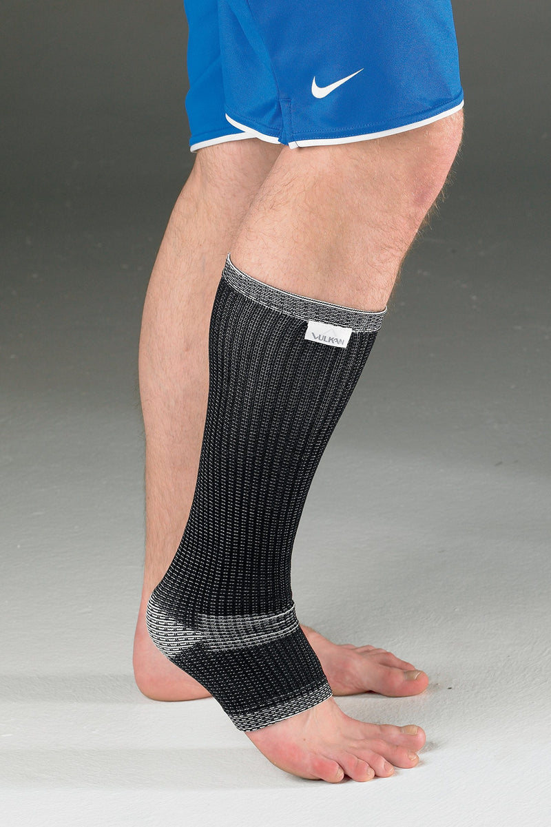 Vulkan Advanced Elastic Calf and Shin Support, Comfortable Compression Calf Sleeve, Relieves Pain for Calf Strains and Shin Splints, Anti-Bacterial Breathable Fabric, Large, Black - NewNest Australia