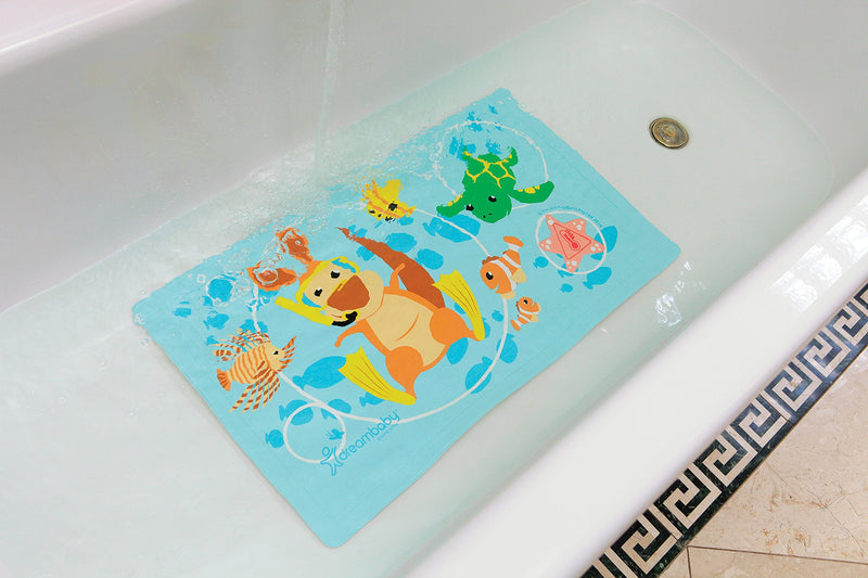 Dreambaby Watch Your Step Non Slip Bath Mats - Heat Sensing & Color Changing Feature - 40cm x 70cm - with 82 Anti Slip Suction Cups Base Mat - Model G679 - NewNest Australia