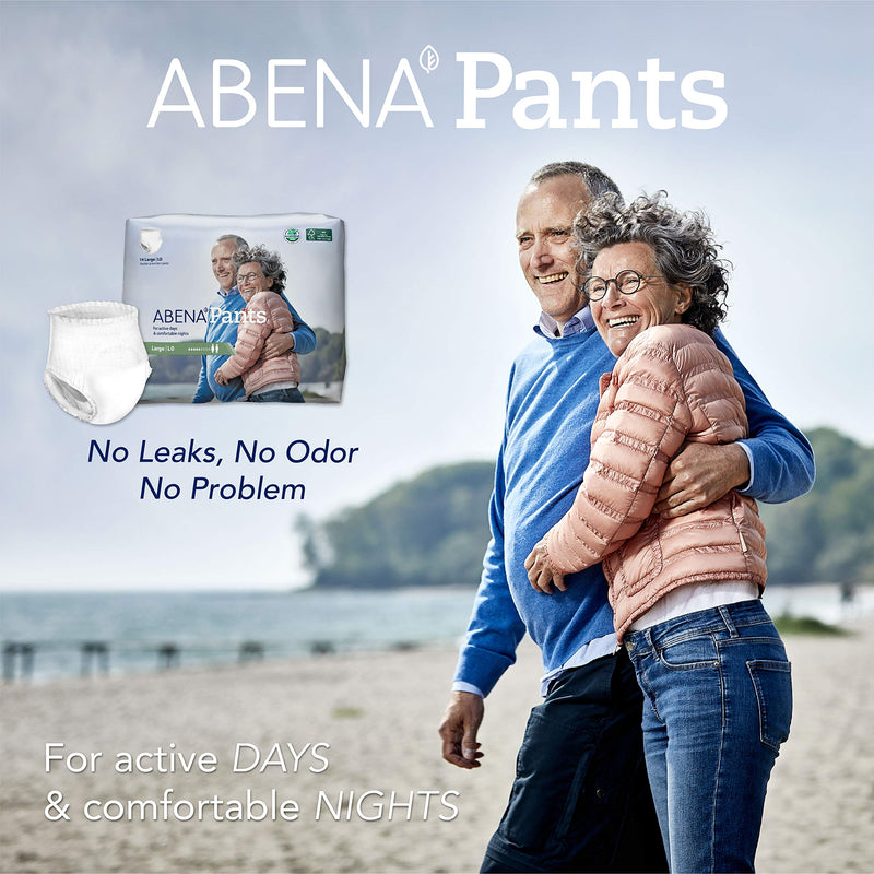 Abena Light Incontinence Pants, Eco-Friendly Incontinence Pants For Men & Women, Comfortable, Protective & Discreet, Fast Absorption, Sustainable Incontinence Pads - M0, 900ml, 32-43" Waist, 6x 14PK - NewNest Australia