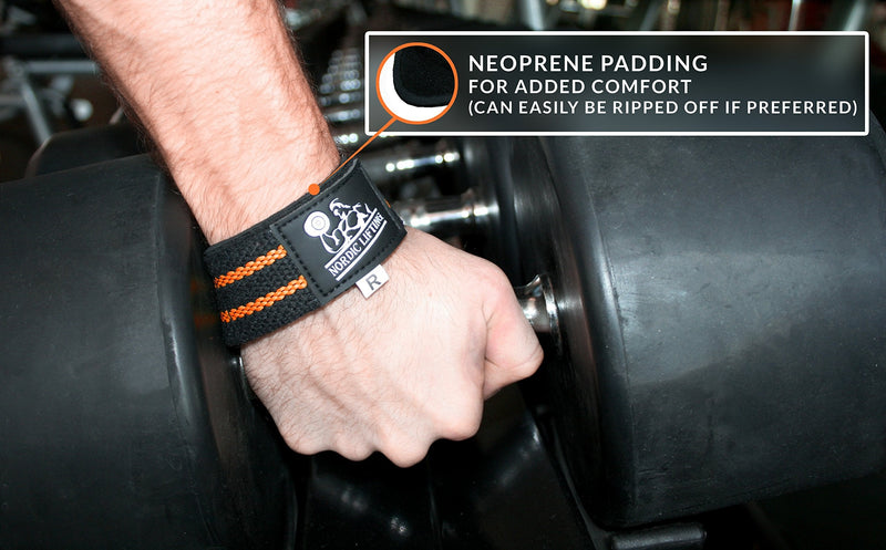 Lifting Straps (2 Pairs/4 Straps) for Weightlifting/Cross Training/Workout/Gym/Powerlifting/Bodybuilding-Support for Women & Men - Premium Quality Equipment & Accessories -Avoid Injury Red/Orange - NewNest Australia
