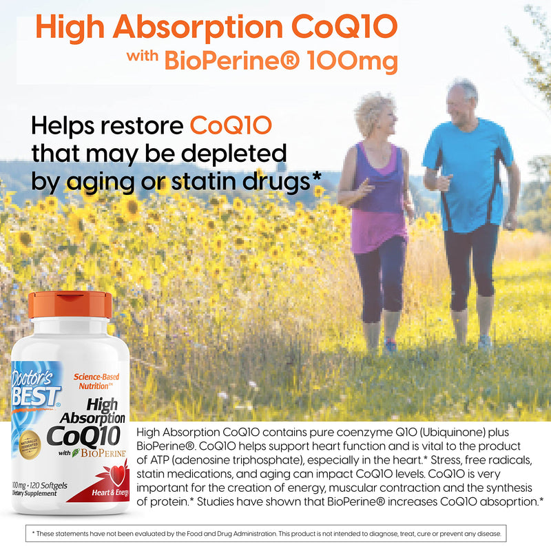 CoQ10, Gluten Free, Naturally Fermented, Energy Production, 100 mg, Pack of 120 Count 120 Count (Pack of 1) - NewNest Australia