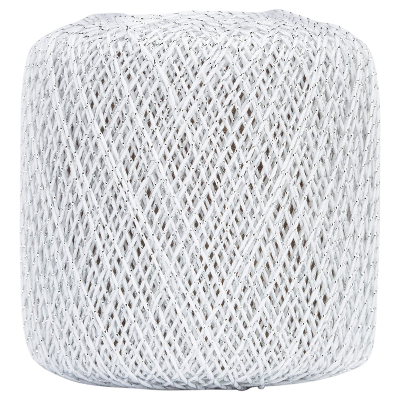 Coats Crochet Metallic Crochet Thread, 10, White/Silver - NewNest Australia