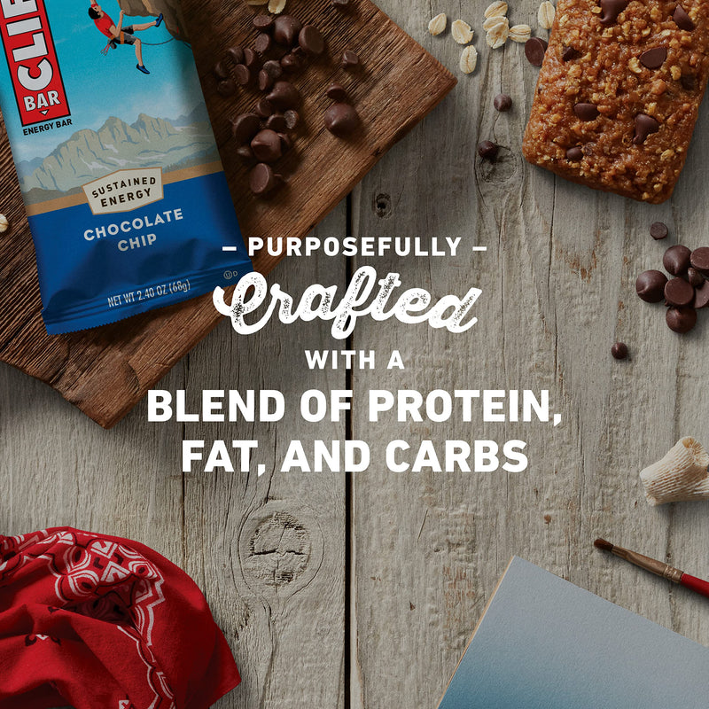 Clif Bar Energy Bar Chocolate Chip, pack of 12 (12 x 68 g) 12 pieces (pack of 1) - NewNest Australia