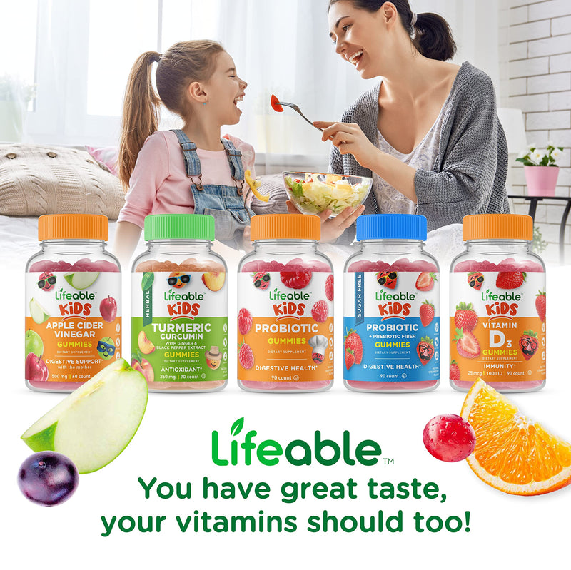 VitaWorks Sugar Free Prebiotic Fiber for Kids – 4g – Great Tasting Natural Flavored Gummy – Gluten Free, Vegetarian, GMO Free Chewable – 90 Gummies – 45 Doses - NewNest Australia