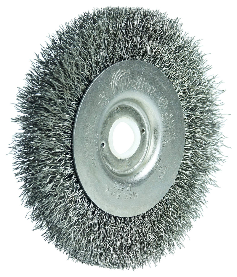 Weiler 00135 4" Narrow Face Crimped Wire Wheel.0118" Steel Fill, 5/8"-1/2" Arbor Hole, Made in The USA (Pack of 2) .0118 Wire Size 5/8"-1/2" - NewNest Australia