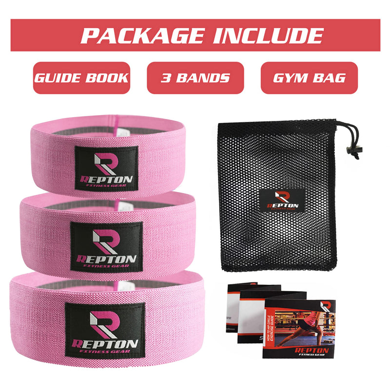 3 Sets Resistance Bands | Glutes, Hips and Legs Exercise Band | Ideal for Home Gym Fitness, Yoga, Pilates & Workout | Women and Men Non-Slip Booty Band | Physio Resistant Loop Pink - NewNest Australia
