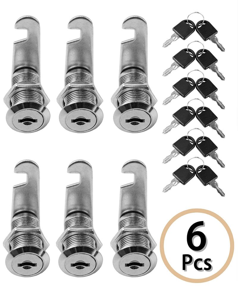 MoHern Cabinet Locks, 6 Pcs Keyed Alike 1-1/8 Inch (30mm) Cylinder Locks, Zinc Alloy Cam Lock with Keys for Cabinet, Drawer, RV and More - NewNest Australia