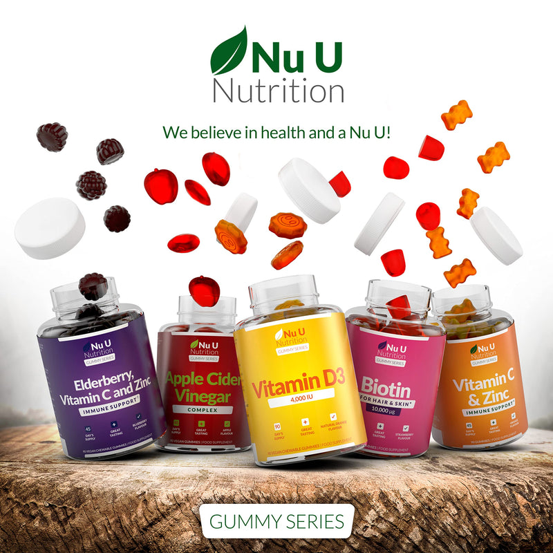 Vitamin D3 Gummies 4000 IU Adults - 90 Gummies - 3 Months Supply - Delicious Orange Flavour - High Strength Vitamin D (Cholecalciferol) Supplement - Vegetarian Chewable VIT D - NewNest Australia