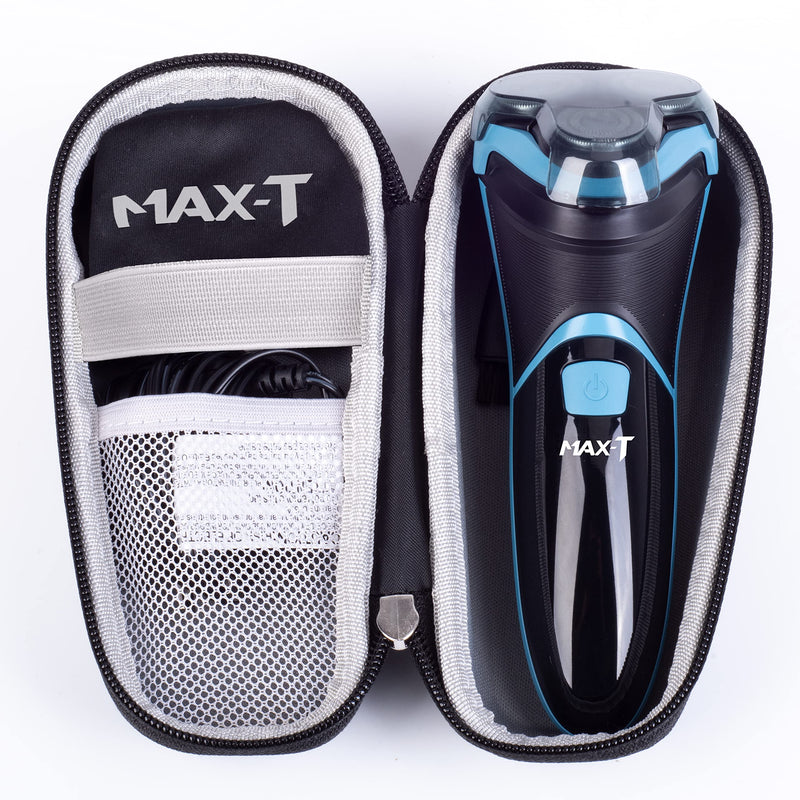 MAX-T Electric Shaver for Men, Cordless Electric Razor with Travel Case, Wet & Dry Use Men's Electric Shaver with Pop-Up Trimmer, 3D Rechargeable IPX7 Waterproof Rotary Shaver Best Gift for Dad/ Lover - NewNest Australia
