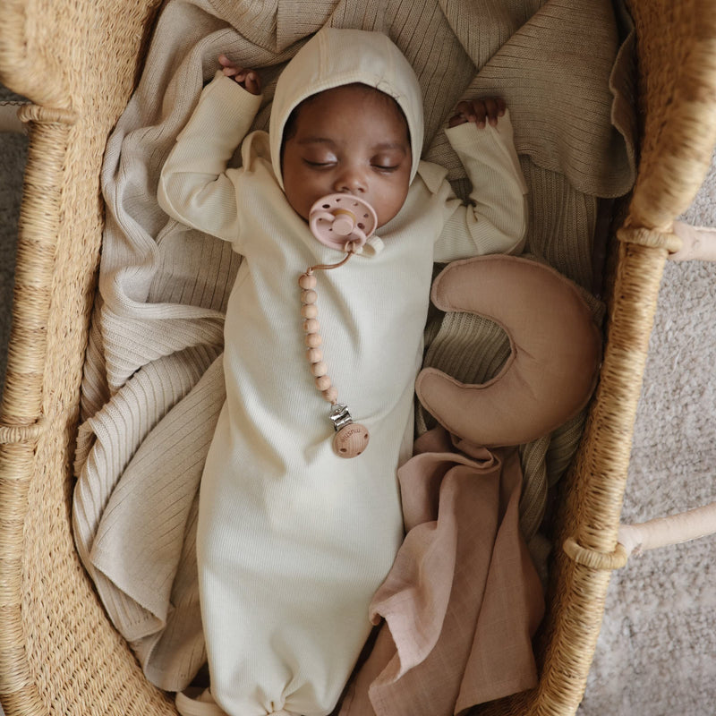 mushie Moon Security Blanket | Baby Lovey | 100% Organic Muslin Cotton (Blush) Moon (Blush) - NewNest Australia