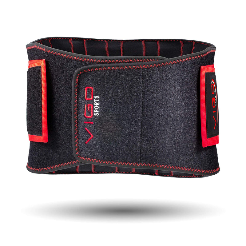 VIGO SPORTS back support machine washable - anti-sweat kidney belt for effective stabilization of the back - back support belt for men and women - warming lumbar support belt L red - NewNest Australia