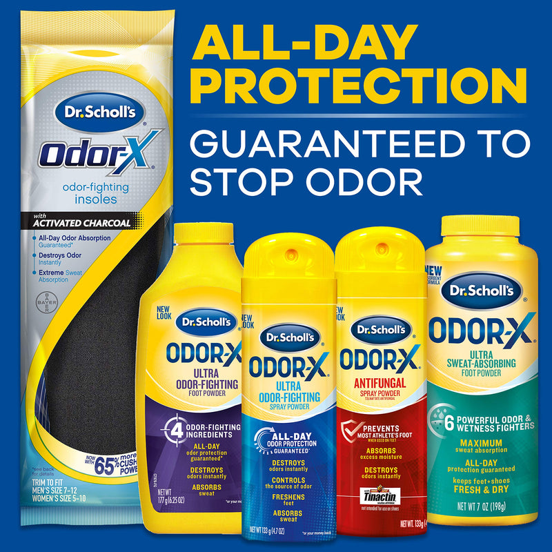 Dr. Scholl's Odor-Fighting X Foot Powder, Yellow, 6.25 Ounce (Pack of 3) - NewNest Australia